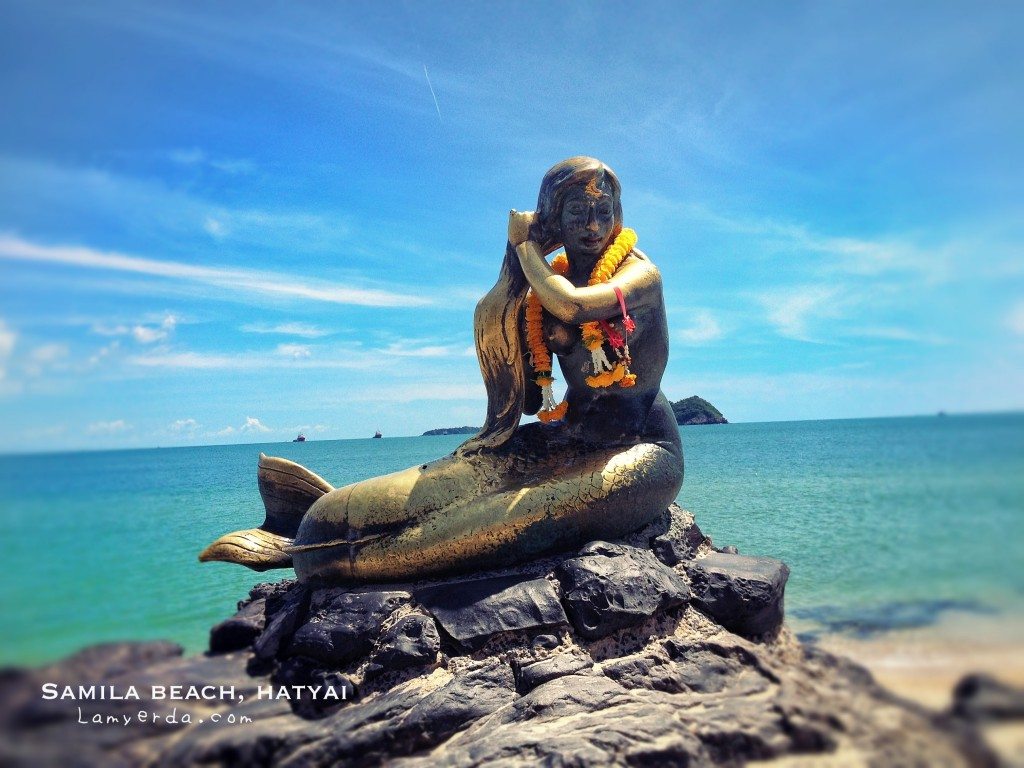 Golden Mermaid Statue in Songkhla