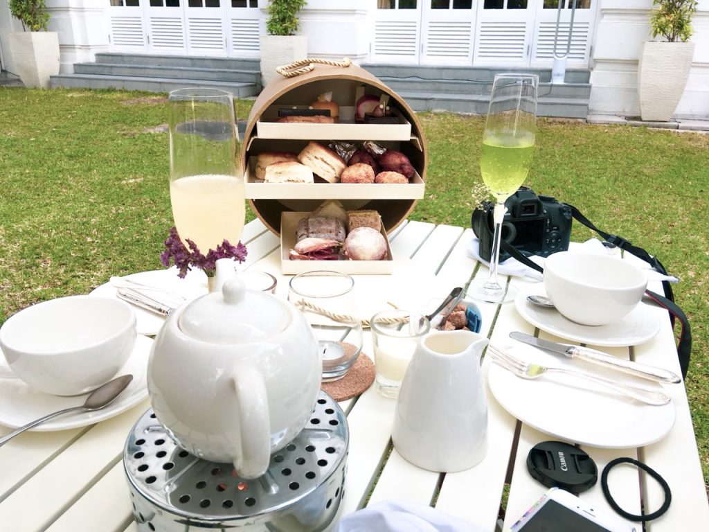 Afternoon tea on the lawn Majestic Hotel KL MY