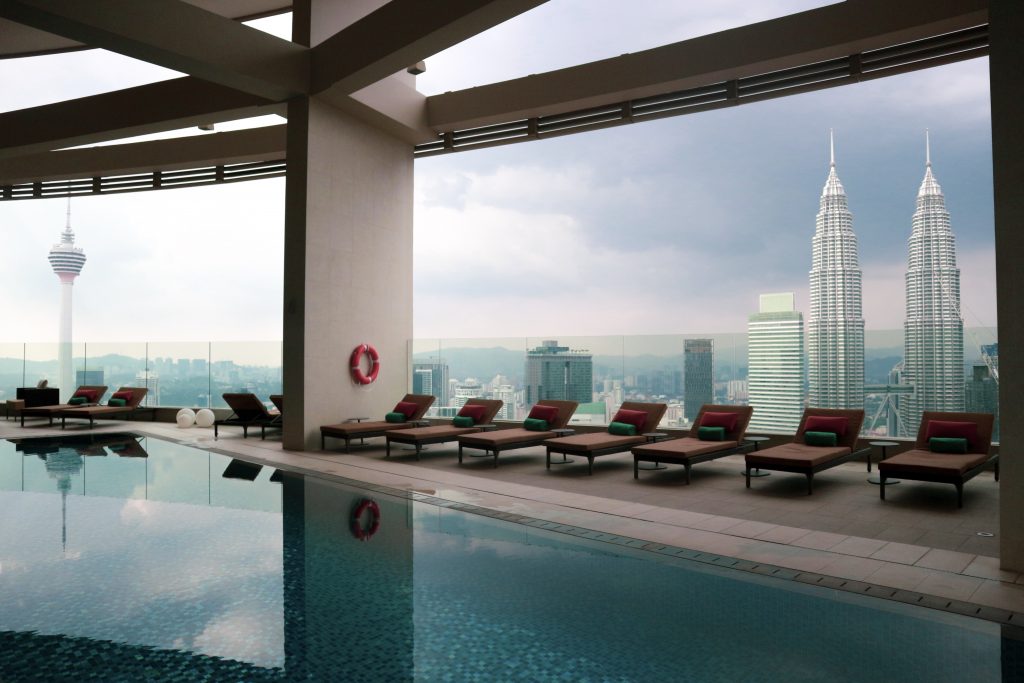 Banyan Tree Hotel Kuala Lumpur Infinity Pool Petronas Tower View