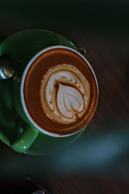 Coffee heart art