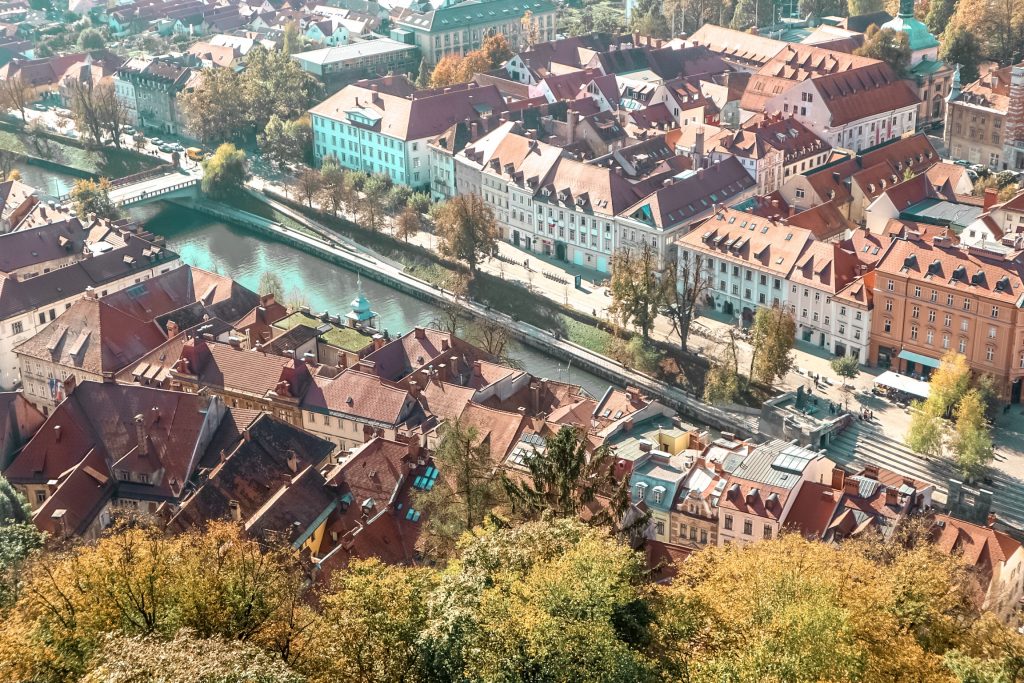 View of Ljubljana from outlook tower