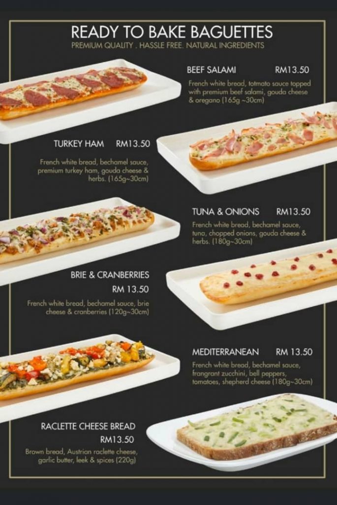 Baguette Menu