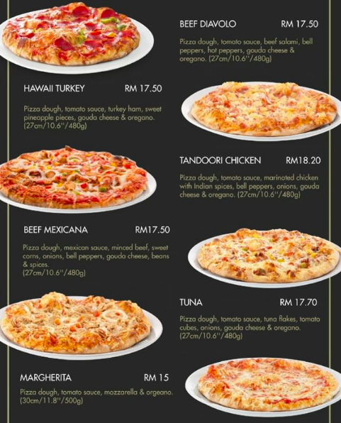 Pizza Menu Malaysia